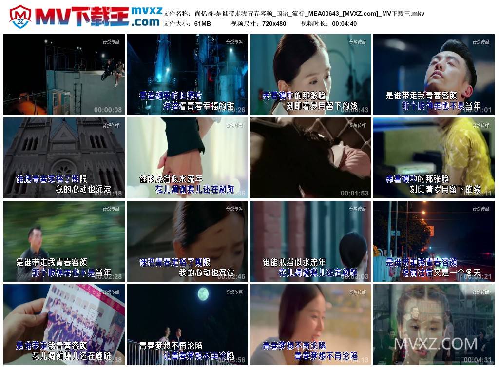 尚亿哥-是谁带走我青春容颜_国语_流行_MEA00643